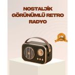 Alvo Store Buğz Retro Bluetooth Radyo – Nostaljik Tasarım, Tf Kart ve USB Destekli