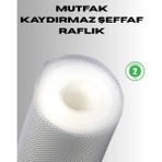 Alvo Store Kaydırmaz Şeffaf Raflık Çekmece Örtüsü 45X300 cm