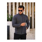 Alvora Erkek Antrasit Softshell Polar Standart Tam Fermuarlı 3 Cepli Erkek Polar Hırka