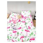 Always Çarşafı Lastikli Tek Kişilik Nevresim Takımı Flamingo Beyaz