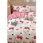 Always Çarşafı Lastikli Tek Kişilik Nevresim Takımı Hello Kitty