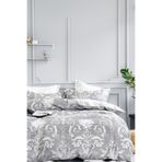 Always Lastikli Çarşaflı Çift Taraflı Çift Kişilik Nevresim Takımı Motif Gri