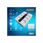 ALWAYS TEKNOLOJİ 3000W Akım Korumalı 4 USB'li ve 2 TYPE-C li 6'lı Grup Priz 2 m Uzatma Kablosu Beyaz