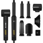 Always Teknoloji 7 Başlıklı Iyonik Saç Şekillendirici Saç Kurutma Fön Makinası 7in1 Multi Styler 110000 Rpm 1400W - Siyah - 1400W 110000RPM