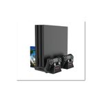 ALWAYS TEKNOLOJİ Ps4 Fanlı Şarj Standı - Soğutma ve Oyun Diski Düzeni Slim/Pro Uyumlu