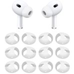 ALXCD AirPods Pro 2 Kulaklık 2. Nesil 2022 ile Uyumlu Kılıf Kulak Uçlarına Uygun, Kaymaz Silikon Kulaklıklar Kulak Uçlarını Kaplar, AirPods Pro 2 ile Uyumlu, 6 Çift Beyaz