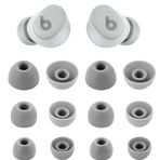 ALXCD Beats Solo Buds ile Uyumlu Kulak Uçları, S/M/L 3 Boyut 6 Çift Yumuşak Silikon Kulaklık Uçları Yedek Kulak Uçları, Beats Solo Tomurcukları ile Uyumlu 6 Çift Fırtına Grisi