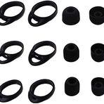 ALXCD Eartips Kulak Kancaları Kiti Gear iconx SM-R140 ile Uyumlu, S/M/L 3 Boyutlu Silikon Kulak Uçları ve Kancaları, SM-R140 ile Uyumlu, Siyah, S M L