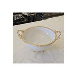 alya home aksesuar Metal Çerçeveli Ayaklı 21 cm Porselen Salata Kasesi