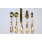 Alya Home Damla 5’li Tamamen Gold Amber Servis Seti