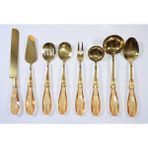 Alya Home Damla 8’li Tamamen Gold Amber Servis Seti