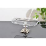 Alya Home Döküm Ayaklı Gümüş Servis Tabağı Gümüş