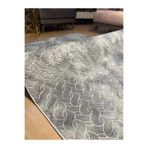 Alya Home Merinos Kabartmalı Kaymaz Taban Kesme Halı Yolluk Lüx Gri