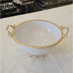 Alya Home Metal Çerçeveli Ayaklı 21 cm Porselen Salata Kasesi