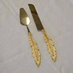 Alya Home Tüy Model Pasta Servis Kaşık Seti Gold