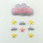Alya Isimli Bulutlu Bebek Kapı Süsü