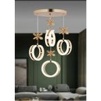 ALYA MODEL 4lü Gold 3renk LED Secenegi Salon Oturma Odası Avize