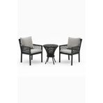 Alya Raddan 1+1 Bistro Set Minderli 2 Kişilik Bahçe Oturma Grubu