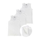 ALYA UNDERWEAR Erkek Çocuk, Pamuklu Ribana Kumaş Atlet, Oval Yaka 3'lü Paket (T05, 11-12 Yaş)