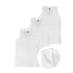 ALYA UNDERWEAR Erkek Çocuk, Pamuklu Ribana Kumaş Atlet, Oval Yaka 3'lü Paket (T05, 5-6 Yaş)