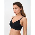 Alya Underwear Kadın Hafif Dolgulu Ince Askılı Dikişsiz Lazer Kesim Hayalet Sütyen - XL - Siyah