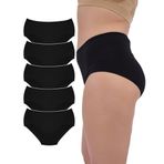 ALYA UNDERWEAR Kadın İç Çamaşırı, Büyük Beden Yüksek Bel Kadın Külotlar, Nefes Alabilir, Organik, Extra Battal, Pamuklu Kadın Çamaşırı, 5'li Paket (8XL, 9XL, 10XL) (Siyah, 8XL)