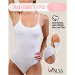 ALYA UNDERWEAR Kadın Ip Askılı Çıtçıtlı Body, Modal - Pamuk Karışımlı, (Kancalı), Tekli Paket, Beyaz, L