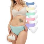 Alya Underwear Kadın Pamuklu Bato / Hipster Slip Külot - 10'lu Paket (MULTICOLOR-X18) - 3XL - Beyaz - Multi