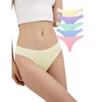 ALYA UNDERWEAR Kadın Tanga Külot, 5'li Paket - 2 Siyah - 1 Beyaz - 2 Ten (Multicolor (P15), 3XL)