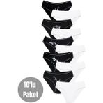 Alya Underwear Kız Çocuk - Garson Pamuklu Kumaş Renkli Slip Külot 10'lu Paket - (4-5 Yaş, X17) - 4 - 5 Yaş - Siyah - Beyaz