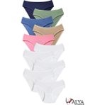 Alya Underwear Kız Çocuk - Garson Pamuklu Kumaş Renkli Slip Külot 10'lu Paket - (8-9 Yaş, X19) - 8 - 9 Yaş - Beyaz - Multi