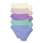 ALYA UNDERWEAR Kız Çocuk Külot, Pamuklu, Rahat Kız Çocuk Slipleri 10'lu Paket (X15, 8-9 Yaş)