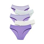 ALYA UNDERWEAR Kız Çocuk Külot, Pamuklu, Rahat Kız Çocuk Slipleri 5'li Paket (P28, 12-13 Yaş)