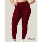 Alya Underwear Toparlayıcı Yüksek Bel Kadın Günlük Spor Rahat Parlak Tayt (Bordo, L)
