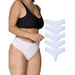 ALYA UNDERWEAR Yüksek Bel Toparlayıcı Pamuklu Tanga Külot (P05, S)