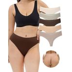 ALYA UNDERWEAR Yüksek Bel Toparlayıcı Pamuklu Tanga Külot (P20, 2XL)
