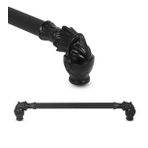 Alyans Çekmece Dolap Dolabı Kulpu Kulbu (192 Mm-192.2 Cm) Siyah Rustik Metal Kulpları Mobilya Mutfak