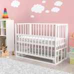 Alyans Sallanan Ahşap Park Beşik, Kademeli, Asansörlü 70 x 130 Beyaz