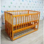 Alyans Sallanan Ahşap Park Beşik, Kademeli, Asansörlü Vernikli (60X120)