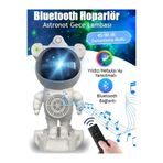 ALYASHOP Astronot Bluetooth Hoparlör Galaxy Bulutsusu Ay Tavan Gökyüzü Projektör Zamanlayıcı G...