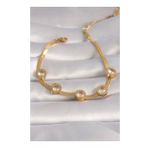 AlyaStore 316L Çelik Gold Renk İtalyan Zincir Model Zirkon Taşlı Kadın Bileklik