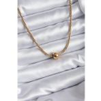 AlyaStore 316L Çelik Gold Renk Kadın Şans Kolyesi
