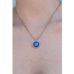 AlyaStore 316L Çelik Gold Renk Nazar Boncuk Model Kadın Kolye