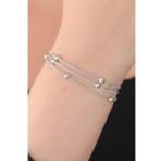 AlyaStore 316L Çelik Gümüş Renk Minimal Top Figür Kadın Bileklik