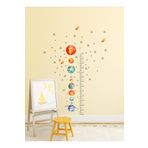 AlyMarkt Gezegenler ve Yıldızlar Temalı Boy Ölçer Çocuk Duvar Ayna Dolap Kapı için Sticker Şeffaf 180 x 100