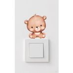 AlyMarkt Sevimli Ayıcık Temalı Priz Dolap Kapı Duvar Ayna Cam Için Eğlenceli Sticker Karışık 10 x 10