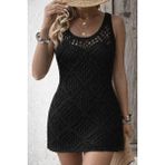 Alyn Wear Kadın Askılı Yuvarlak Yakalı Kısa Triko Elbise - S - M - Siyah