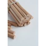 ALYONES 24mm Çapında 10'lu Tahta Çubuklar, 30cm Uzunlukta