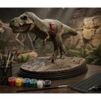 Alyora 3D Baskı T-Rex Dinozor Boyama Seti – Kendin Boya Dıy Hobi Figürü, 6 Renk Boya + Fırça Dahil, Dekoratif Pla Model - Beyaz
