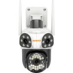Alytech Avenir AV-S333 - Wi-Fi - 9mp 3 Kameralı Gece Renkli Görüntülü Ptz Sirenli Akıllı Kamera - Beyaz